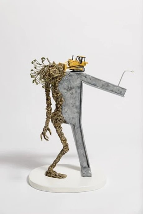 Jude Griebel, Hardened, 2016, Holz, Ton, Pappmaché, Ölfarbe, 58,42 × 44,45 × 27,94 cm