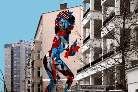 Wandbild Haus am Schweizer Garten, Bötzowviertel