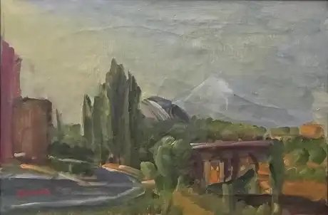 Blick auf Ararat aus Jerewan
