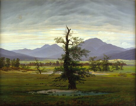 Gemälde von Caspar David Friedrich eines einsamen Baums
