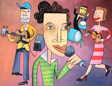 Band, gemalt