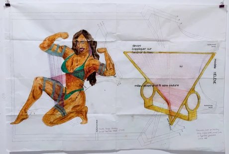 Lisa Premke, Geometric Bodies: Hyperboloid Paraboloid Double Biceps, 2022