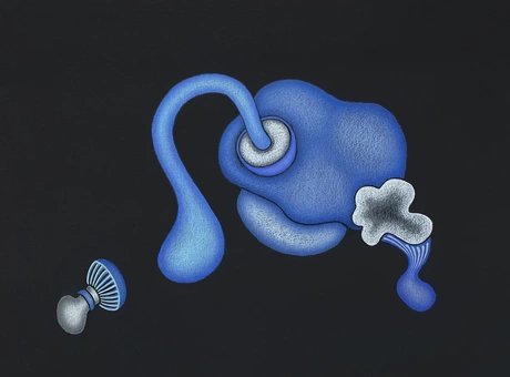 Robert Niemann Untitled (2025) Pastelle auf schwarzem Karton 30 x 40 cm
