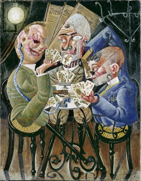 Otto Dix, Die Skatspieler, 1920