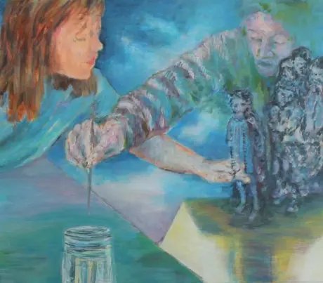 Erika Möwius, Schatten und Geister sehen, 2017, Acryl auf Leinwand, © SFVV Erika Möwius, Schatten und Geister sehen, 2017, Acryl auf Leinwand, © SFVV