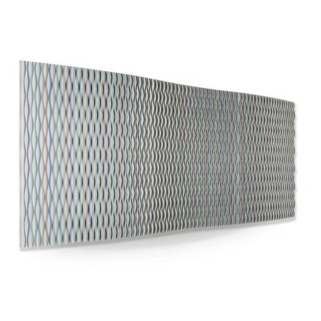 Waves V 2023 Enamel on Aluminiumm 120 x 360cm