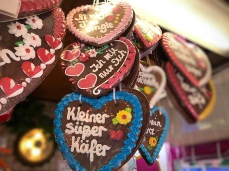 Bunte Lebkuchenherzen