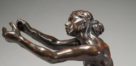 Camille Claudel, L’Implorante (petit modèle), Detail, Entwurf 1898 (Guss um 1905?), Bronze, Alte Nationalgalerie Foto: courtesy of Bowman Sculpture Gallery, London, UK