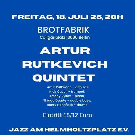 POSTER Artur Rutkevich Quintet