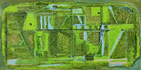 Über den Gütern, 2003, Mixmedia, 33 x 60,5 cm