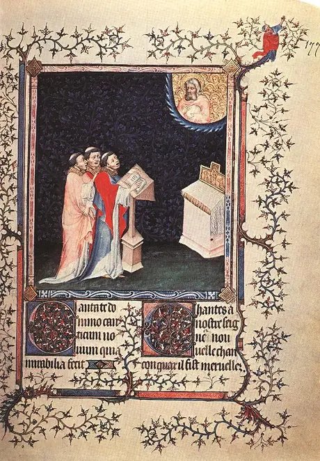 Cantate Domino - Psalter des Duc de Berry, Ps. 98 (97), zw. 1380 u. 1420