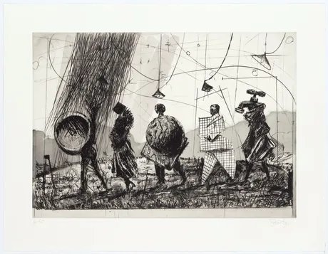 Kentridge William_Procession II_2023_60.8 x 79.1 cm