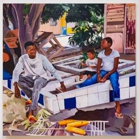 Raelis Vasquez (geb. 1995) Foundations, 2023 Acrylic and oil on canvas, 183 x 183 cm