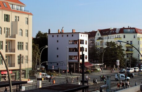 Blick vom S-Bahnhof Greifswalder Straße