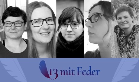 COLLAGE "13 mit Feder!