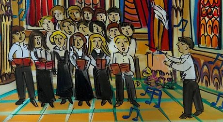 Kirchenchor, gemalt