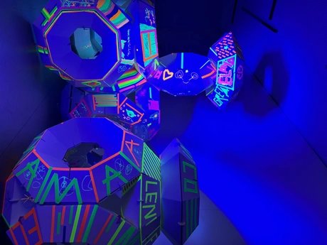 Achteckige Kartonmodule