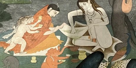 Shivas Familie, Inventar-Nr. 5091, Ausschnitt Shivas Familie, Inventar-Nr. 5091, Ausschnitt