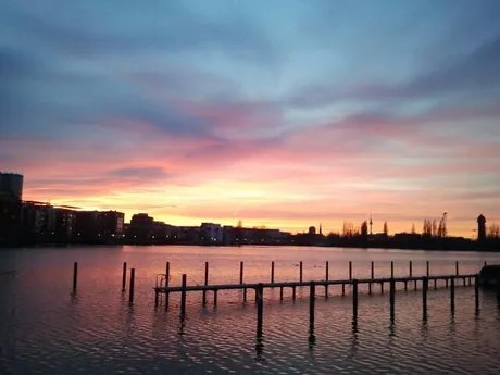 Sonnenuntergang in der Rummelsburger Bucht
