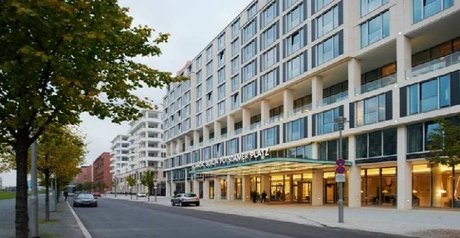 Außenansicht/Haupteingang des Scandic Berlin Potsdamer Platz