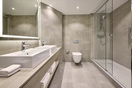 Ein-Zimmer Apartment - Badezimmer
