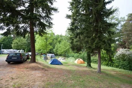 Zelte am Campingplatz Berlin Gatow 