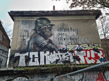 Urban Art Berlin: "Monkey See. Monkey Do." von Herakut