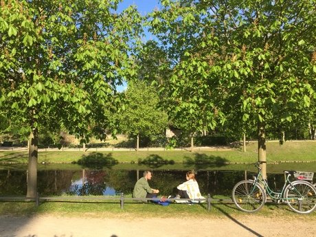 unterwegs mit dem Fahrrad in Berlin