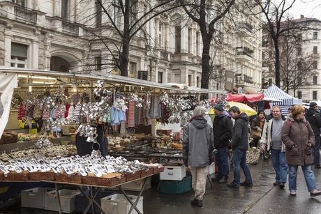 Advents-Ökomarkt am Kollwitzplatz in Berlin