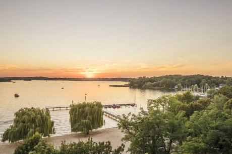 Lake Wannsee in Berlin at sunset 