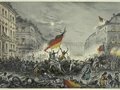 Barrikadenkämpfe in der Breiten Straße in der Nacht vom 18. zum 19. März 1848