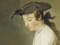 Jean-Baptiste Siméon Chardin, Der Zeichner, Detail Jean-Baptiste Siméon Chardin, Der Zeichner, Detail