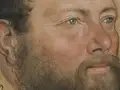 Lucas Cranach der Jüngere, Bildnis eines bärtigen Mannes, Detail, um 1540, ölhaltige Malerei auf Papier Lucas Cranach der Jüngere, Bildnis eines bärtigen Mannes, Detail, um 1540, ölhaltige Malerei auf Papier