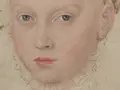 Lucas Cranach der Jüngere, Prinzessin Elisabeth von Sachsen, Detail, 1510–20, Ölhaltige Malerei, über Zeichnung mit schwarzem Stift, auf mit ölhaltiger Farbe rosagrau grundiertem Papier (vergé) Lucas Cranach der Jüngere, Prinzessin Elisabeth von Sachsen, Detail, 1510–20, Ölhaltige Malerei, über Zeichnung mit schwarzem Stift, auf mit ölhaltiger Farbe rosagrau grundiertem Papier (vergé)