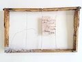 Gerlind Hentze, Tragwerk (Detailansicht), 2026, Holz, Bienenwachs, Paraffin, Papier, Textil, Spitze, Garn, Stickerei, Tusche, Draht Gerlind Hentze, Tragwerk (Detailansicht), 2026, Holz, Bienenwachs, Paraffin, Papier, Textil, Spitze, Garn, Stickerei, Tusche, Draht