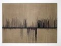 Sofie Dawo, Ohne Titel, 1960, Baumwolle, Wolle; Kette: braune Baumwolle, Schuss: schwarze und braune Wolle, H 115 cm, B 162 cm Sofie Dawo, Ohne Titel, 1960, Baumwolle, Wolle; Kette: braune Baumwolle, Schuss: schwarze und braune Wolle, H 115 cm, B 162 cm