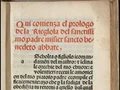 Benediktsregel, italienischer Frühdruck 1495 Benediktsregel, italienischer Frühdruck 1495