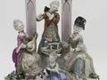 Musizierende Gesellschaft (Detail), Fulda, um 1770, Porzellan