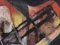 Jeanne Mammen, Brennendes Haus, Detail, um 1944