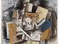 Georges Braque, Nature morte à la pipe. Le Quotidien du Midi (Stillleben mit Pfeife. Le Quotidien du Midi), 1914 Georges Braque, Nature morte à la pipe. Le Quotidien du Midi (Stillleben mit Pfeife. Le Quotidien du Midi), 1914