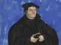 Lucas Cranach der Jüngere, Martin Luther aus dem sogenannten Stammbuch, Detail, 1543, Buchmalerei auf Pergament Lucas Cranach der Jüngere, Martin Luther aus dem sogenannten Stammbuch, Detail, 1543, Buchmalerei auf Pergament