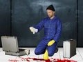 Der Tatortreiniger bei der Arbeit