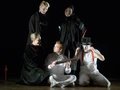 Philipp Jekal als Papageno, Attilio Glaser als Tamino, Kim-Lillian Strebel als 1. Dame, Annika Schlicht als 2. Dame, Ronnita Miller als 3. DameBettina Stöß
