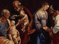 Luca Signorelli, Hl. Familie mit Zacharias, Elisabeth und Johannes, um 1522(Detail)