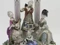 Musizierende Gesellschaft (Detail), Fulda, um 1770, Porzellan