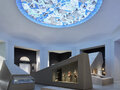 Deckenprojektion des im Kuppelraum befindlichen Moduls „Turfan Sammlung Zentralasien“ des Museums für Asiatische Kunst im Humboldt Forum.