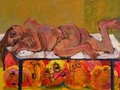 The souvenirs, 2025, Acryl, Öl und Collage auf Leinwand.001.O