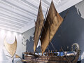 usstellungsansicht des Moduls "Ozeanien: Mensch und Meer. Ein Meer von Inseln" des Ethnologischen Museums im Humboldt Forum