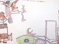 Merete Kaatz, ohne Titel, 2023, Fineliner, Buntstift und Klebeband auf Papier