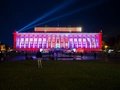 Illuminated Old Museum at the Long Night of Museums